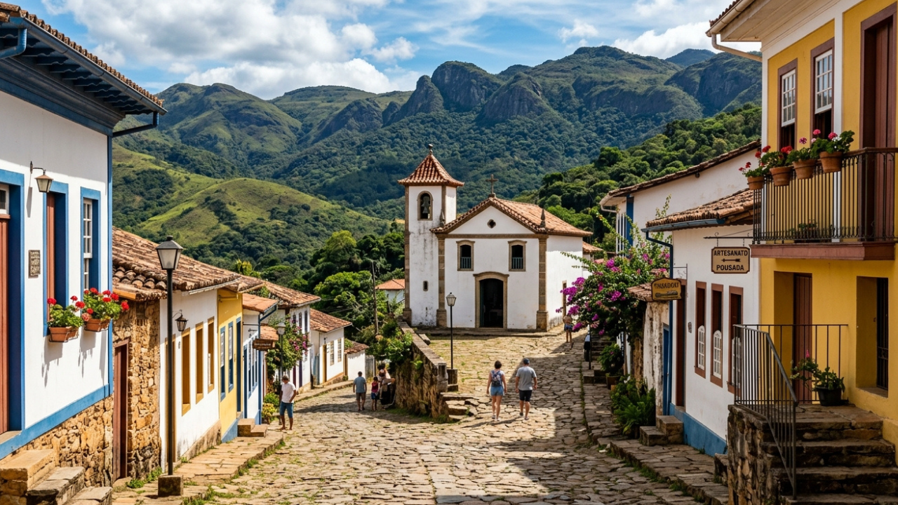 No alto das montanhas, a 1.300 metros, essa vila colonial escondida encanta quem busca frio e tranquilidade