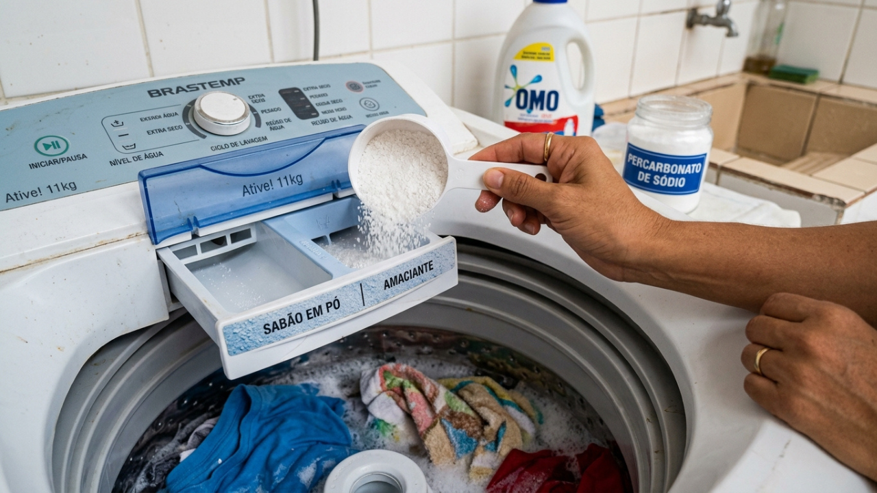 Colocar percarbonato de sódio na máquina de lavar: para que serve e por que é recomendado