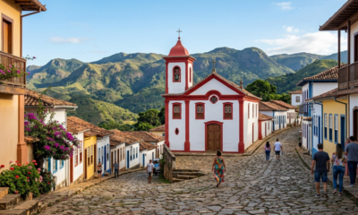 Um pequeno vilarejo nas montanhas a 1.300 metros com vida boa e sossegada chama atenção pela beleza colonial