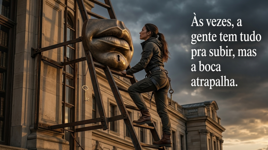A gente perde por falar demais ou na hora errada. Resguarde a si mesmo e cresça.