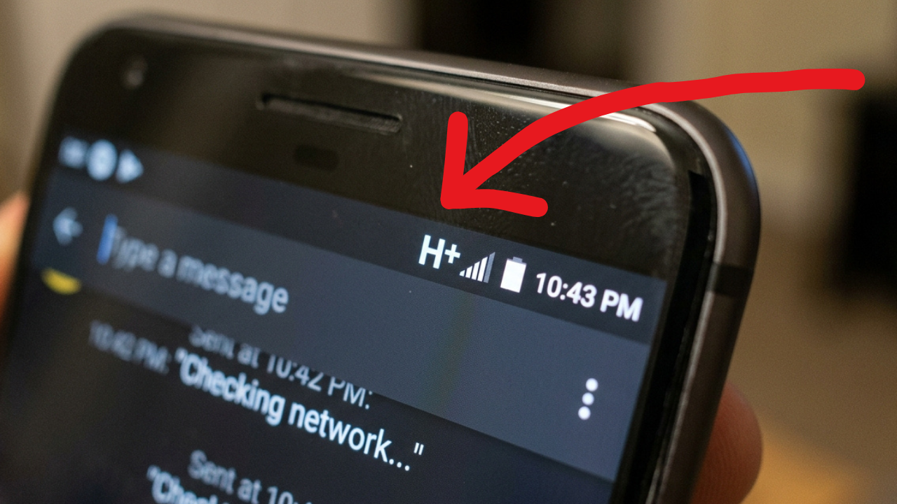 O que significa o símbolo H+ escrito na parte de cima do celular e para que ele serve