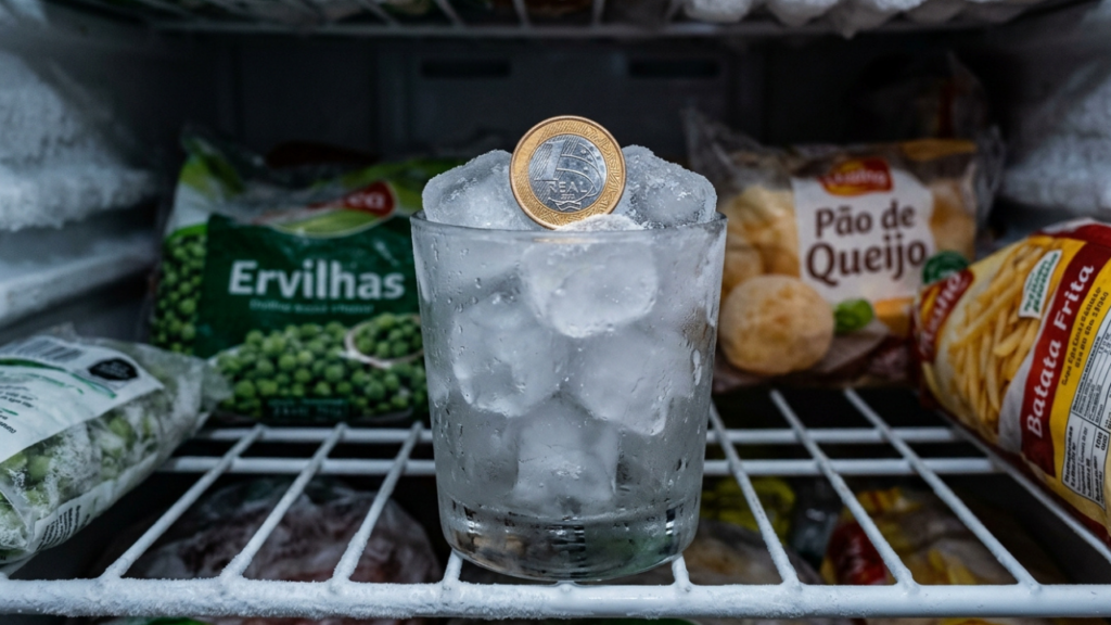Colocar uma moeda sobre um copo de gelo no freezer: para que serve e o que acontece com os alimentos após uma queda de energia
