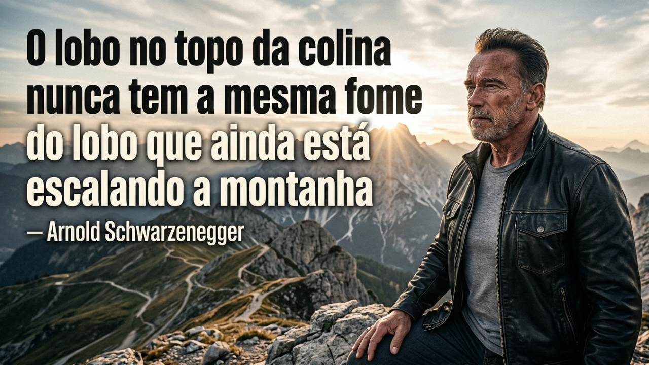 Arnold Schwarzenegger: "O lobo no topo da colina nunca tem a mesma fome do lobo que ainda está escalando a montanha". Lições sobre acomodação, impulso competitivo e por que o sucesso absoluto é o maior inimigo da ambição