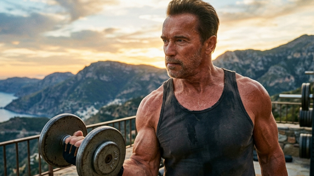 Frase do dia de Arnold Schwarzenegger, 78 anos: "Para todos, o dia tem 24 horas; então, durma 6 e aproveite as 18 horas restantes"