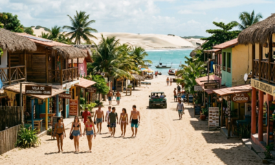 Uma pequena vila sem asfalto no Nordeste foi eleita uma das mais bonitas do mundo, proíbe a entrada de carros e a a rede elétrica foi escondida debaixo da areia