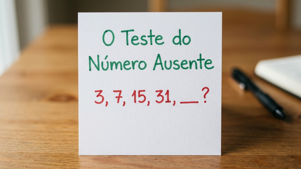 O teste do número que falta: 3, 7, 15, 31, _ ? Faz 90% errar antes de ver o padrão