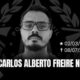 Retrato P&B de Carlos Alberto Freire Neto com fita luto. Nasc: 02/03/1991, Morte: 08/07/2026