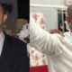Ronaldo José Araújo em duas fotos: uma séria com terno e outra chorando com olhos fechados