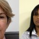 Imagem dividida mostrando Sônia Moura e Dayanne Rodrigues olhando para frente com expressão neutra.