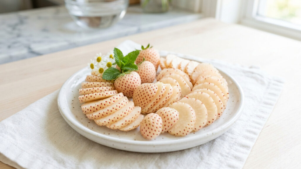 Como cultivar o exótico morango-abacaxi: o guia prático de plantio para ter o fruto branco de sabor adocicado em jardineiras suspensas
