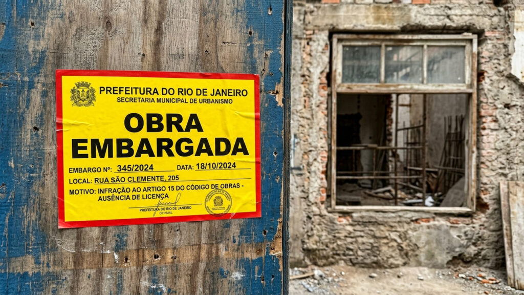 Vizinho abre janela a apenas 50 centímetros de muro divisório e prefeitura embarga obra por desrespeitar limite mínimo de 1,5 metro por lei
