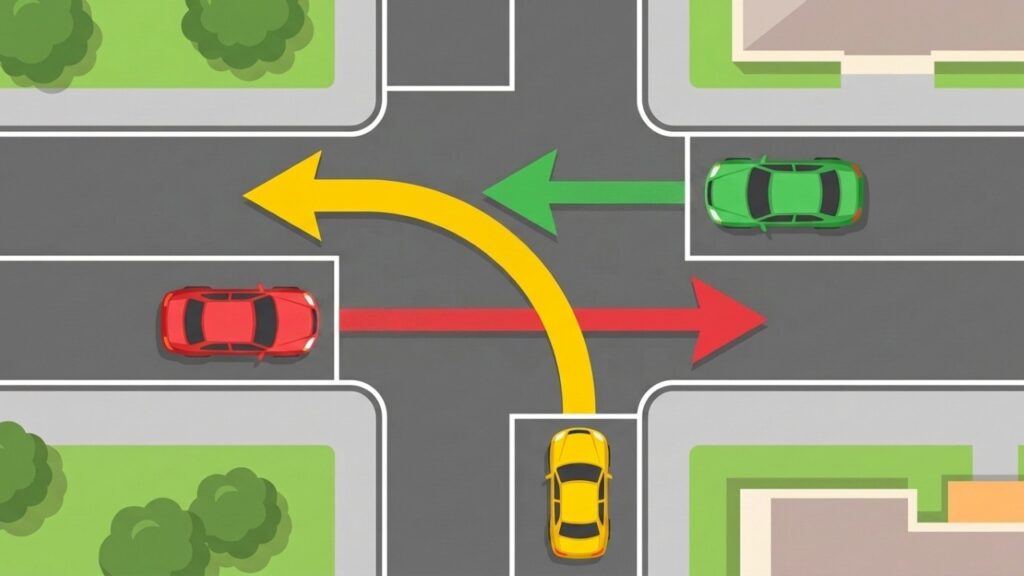 Só bons motoristas acertam quem passa primeiro neste cruzamento sem placa