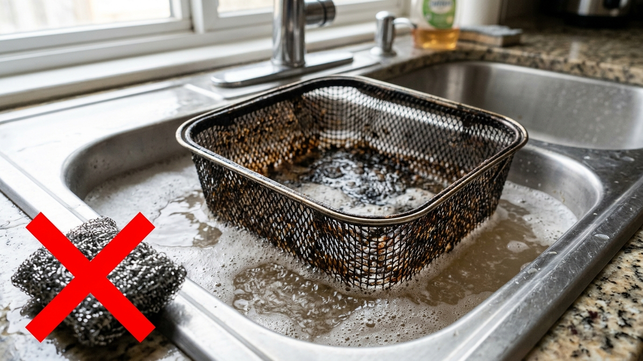 Sem esfregar com força, nem danificar o teflon: a melhor forma de remover a gordura incrustada do cesto da Airfryer usando água quente