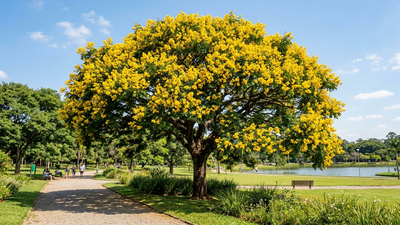 Essa árvore de crescimento recorde cria um ombrelone natural no quintal e as suas raízes profundas não quebram muros nem destroem calçadas