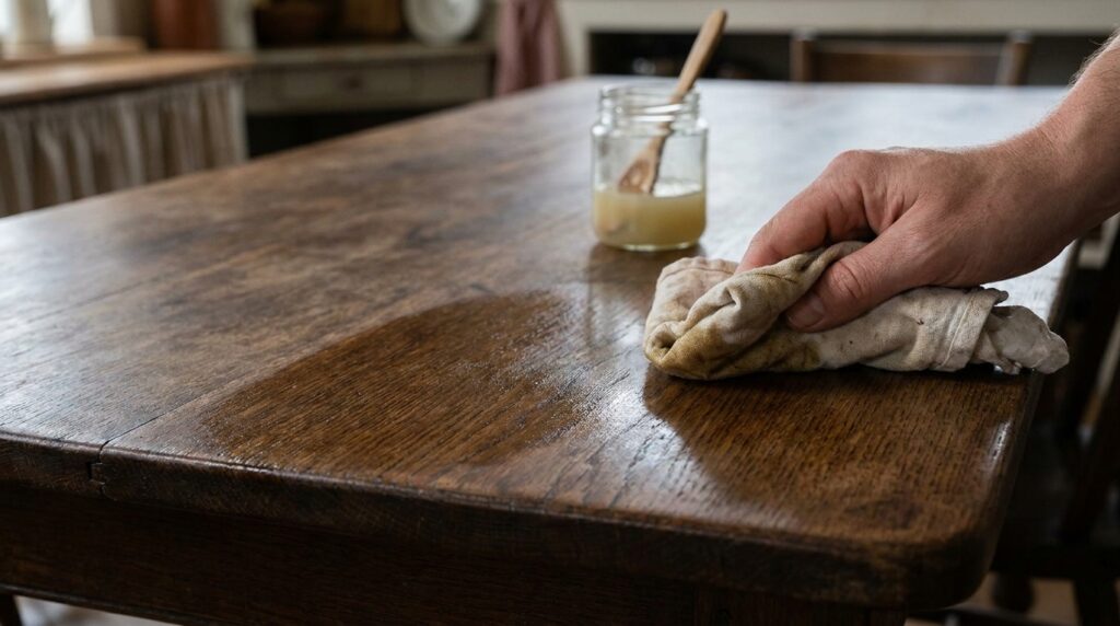 Dê brilho à madeira antiga sem lixar: o truque com 2 ingredientes acessíveis