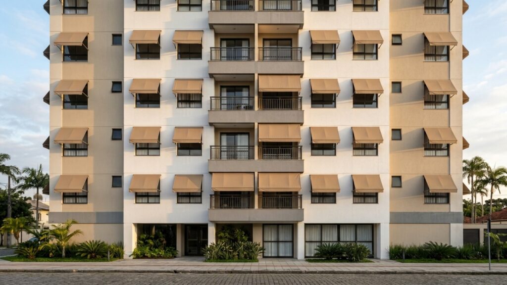 Morador tenta deixar o apartamento mais fresco com um toldo na janela, mas descobre que a mudança externa pode gerar multa e conflito