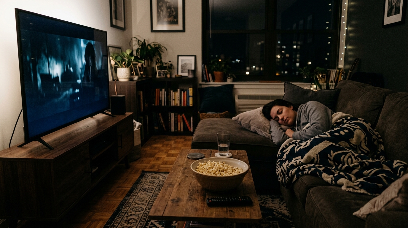 A psicologia sugere que dormir no início de um filme não é só preguiça, mas pode indicar exaustão emocional e necessidade de pausa