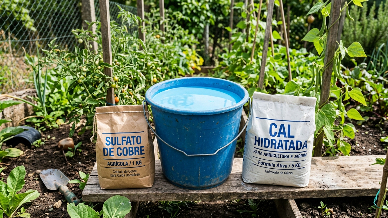 Mistura de sulfato de cobre com cal hidratada: para que serve a famosa calda bordalesa e como usar esse fungicida azul no jardim