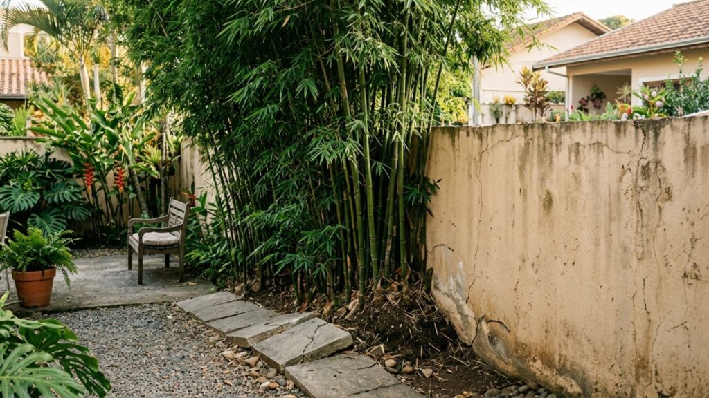 Vizinha planta bambu perto do muro, raízes avançam para o terreno ao lado e, 5 anos depois, o jardim vira uma disputa entre os proprietários