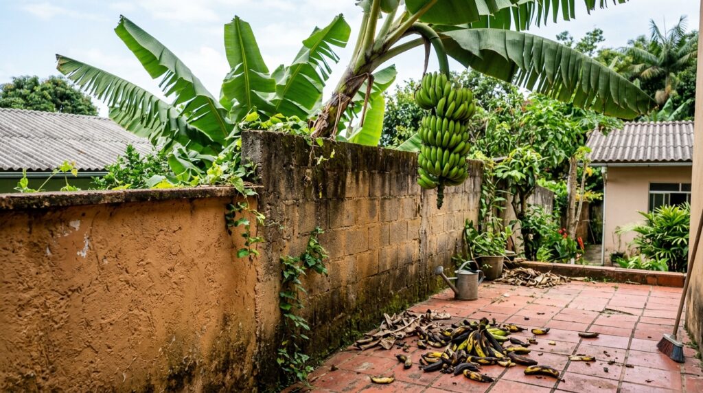 Vizinho pega bananas que caíram no próprio quintal e a polícia precisou ser chamada para resolver o caso