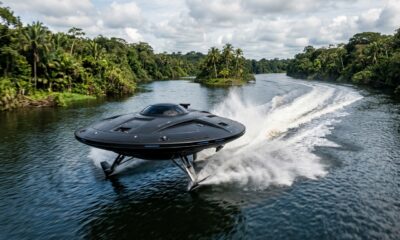 Sem moldes, sem fresadora e sem orçamento: vietnamita constrói barco em forma de disco voador usando terra, cimento e sucata