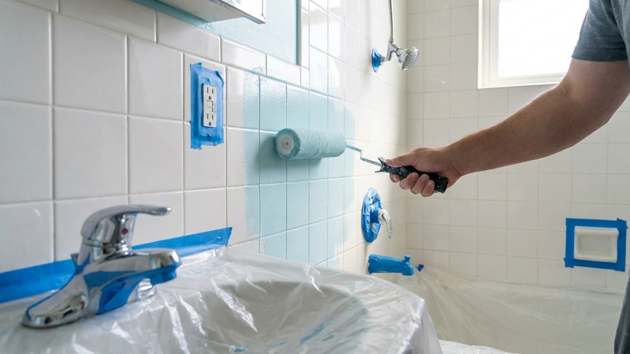 Pintura para azulejo no banheiro: como renovar sem quebra-quebra e evitar manchas no acabamento