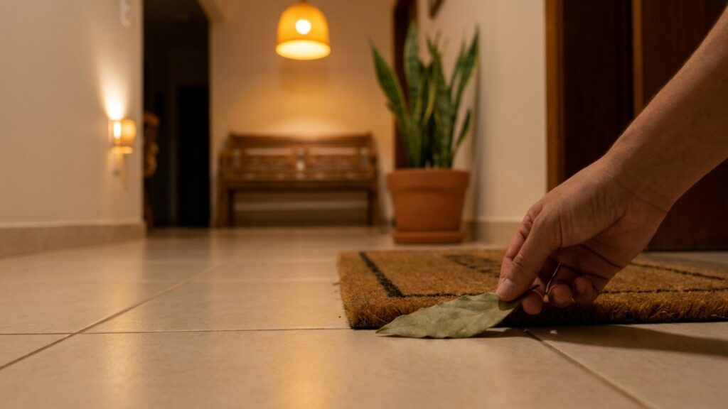 Colocar folha de louro debaixo do tapete à noite: para que serve e o que muda na casa pela manhã