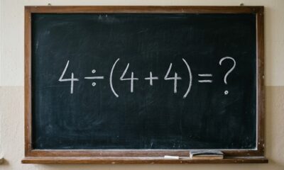 Você consegue resolver 4 ÷ (4 + 4) em quantos segundos sem cair na pegadinha?