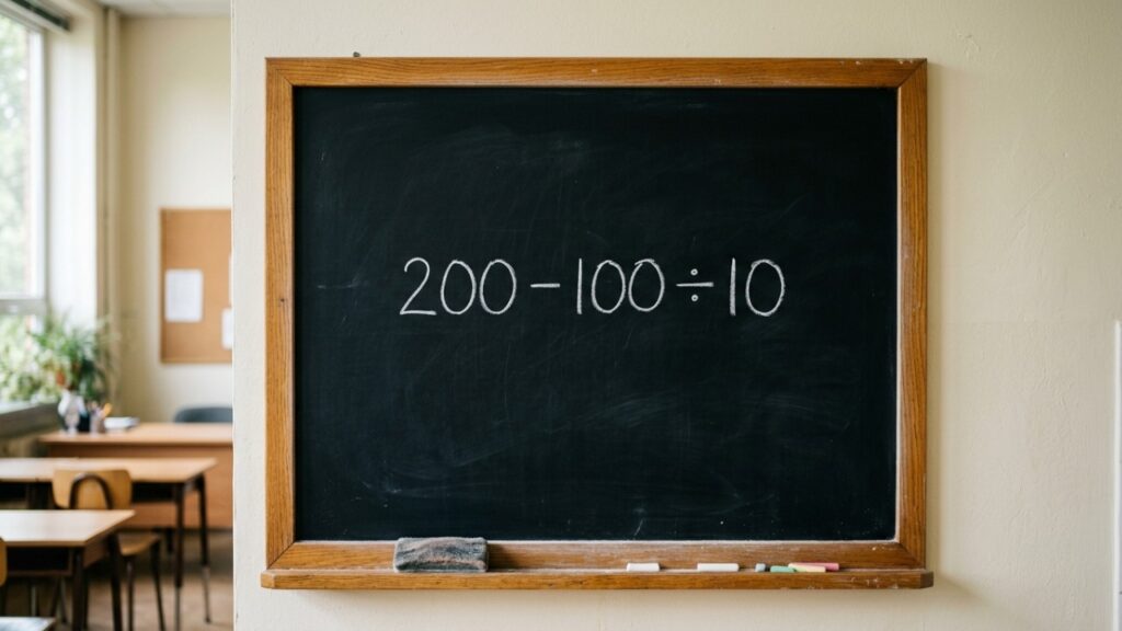 Em quantos segundos você consegue resolver 200 − 100 ÷ 10 sem usar calculadora?