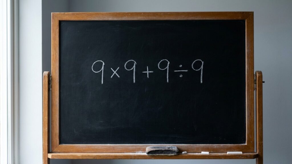 Somente quem presta atenção aos detalhes consegue resolver 9 x 9 + 9 ÷ 9 de primeira