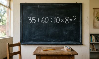 Você consegue resolver 35 + 60 ÷ 10 × 8 sem usar calculadora?