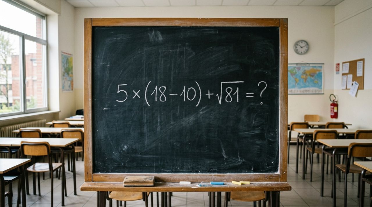 Apenas os mais atentos acertam 5 × (18 − 10) + √81 sem usar a calculadora em menos de 30 segundos