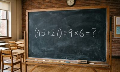 Resolva (45 + 27) ÷ 9 × 6 e prove que sua memória escolar continua afiada