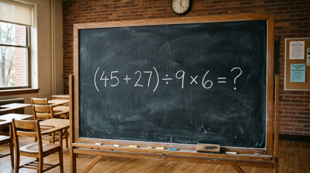 Resolva (45 + 27) ÷ 9 × 6 e prove que sua memória escolar continua afiada