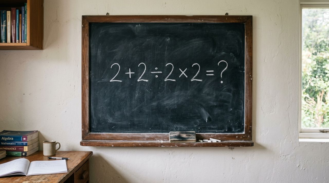 O cálculo 2 + 2 ÷ 2 × 2 parece fácil, mas poucos acertam de primeira