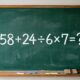 Desafio rápido: resolva 58 + 24 ÷ 6 × 7 antes que os 30 segundos acabem