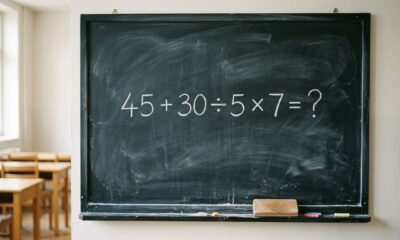 Apenas os mais atentos acertam 45 + 30 ÷ 5 × 7 sem usar calculadora