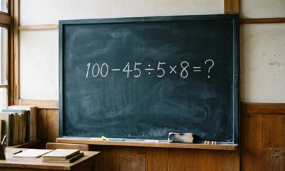 O cálculo 100 – 45 ÷ 5 × 8 parece simples, mas quase todo mundo se precipita