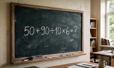 O cálculo 50 + 90 ÷ 10 × 6 parece simples, mas quase todo mundo erra na primeira tentativa