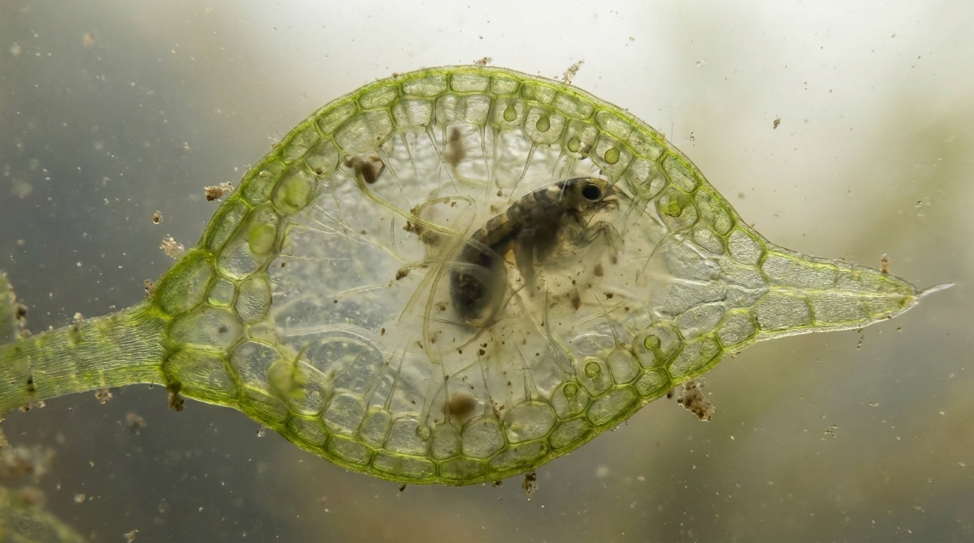 A planta carnívora que usa armadilhas invisíveis para capturar pequenas presas