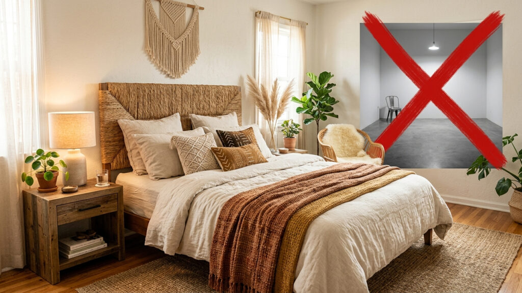Adeus decorações sem personalidade: a nova tendência do estilo Boho contemporâneo que mistura texturas rústicas na mesma paleta de tons neutros