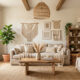 Adeus decorações sem personalidade: a nova tendência do estilo Boho contemporâneo que mistura texturas rústicas na mesma paleta de tons neutros
