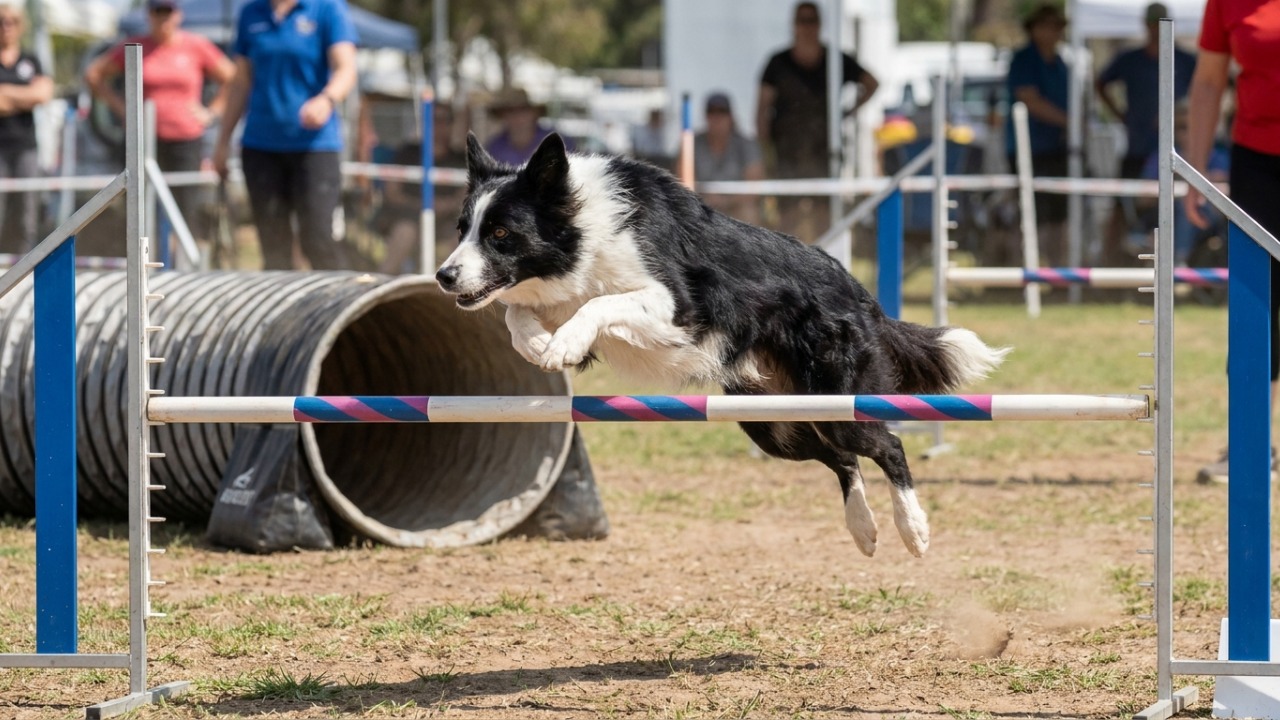 Border Collie mais rápida do mundo rouba a cena ao vencer corrida de obstáculos em 26 segundos