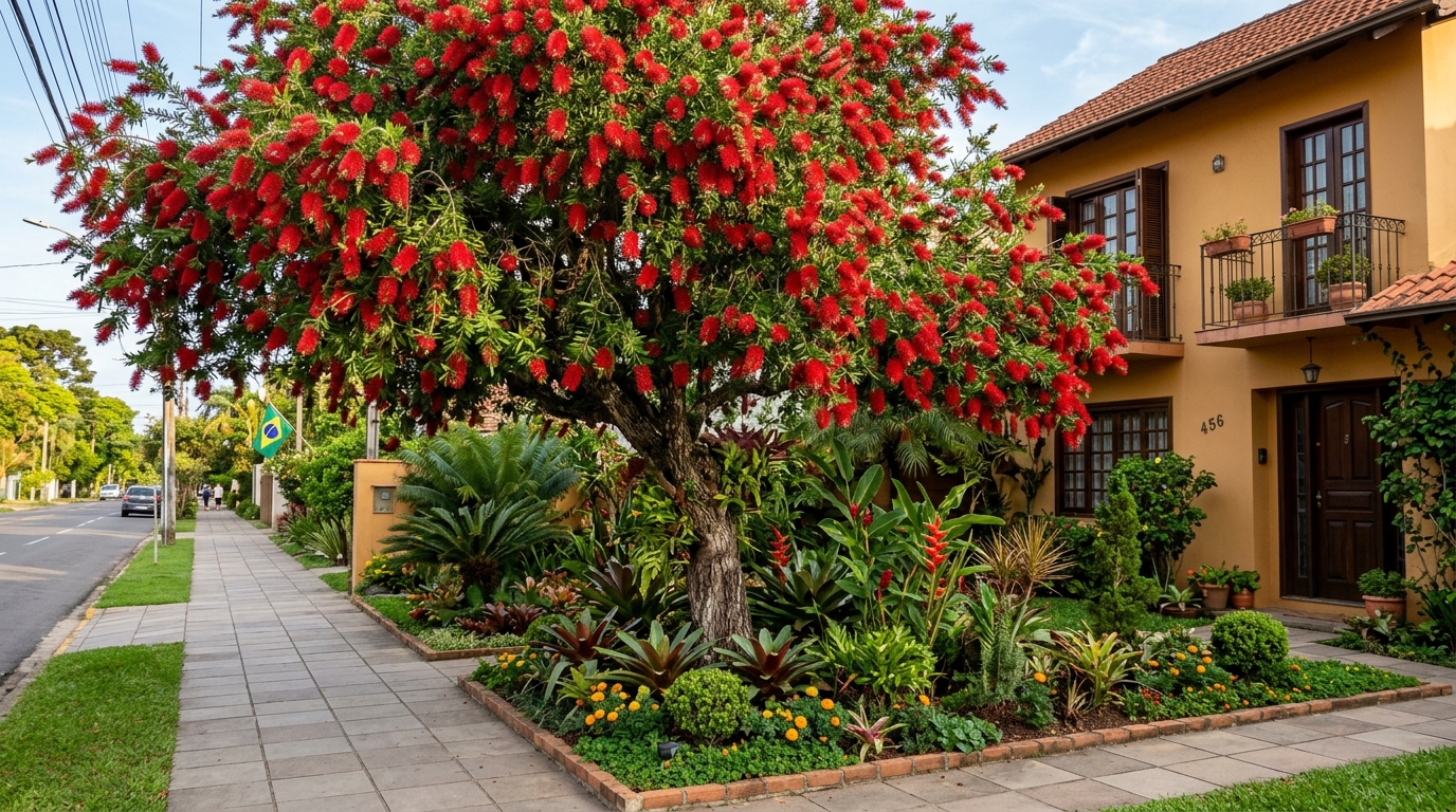 Nem ipê, nem flamboyant: a árvore que floresce o ano todo sem danificar o piso