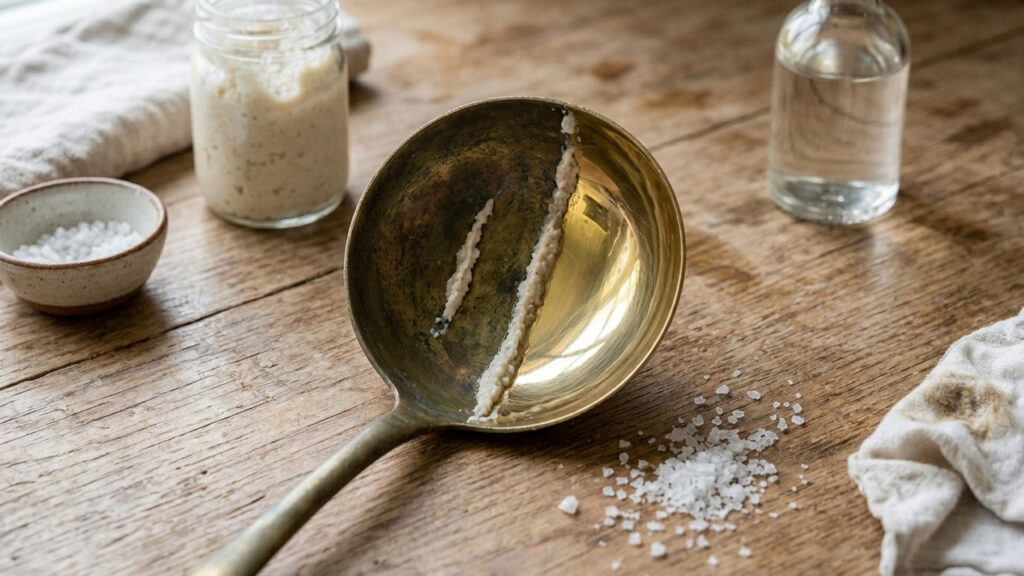 Mistura de farinha de trigo com sal e vinagre: para que serve a massa caseira que limpa e remove a oxidação de utensílios de latão