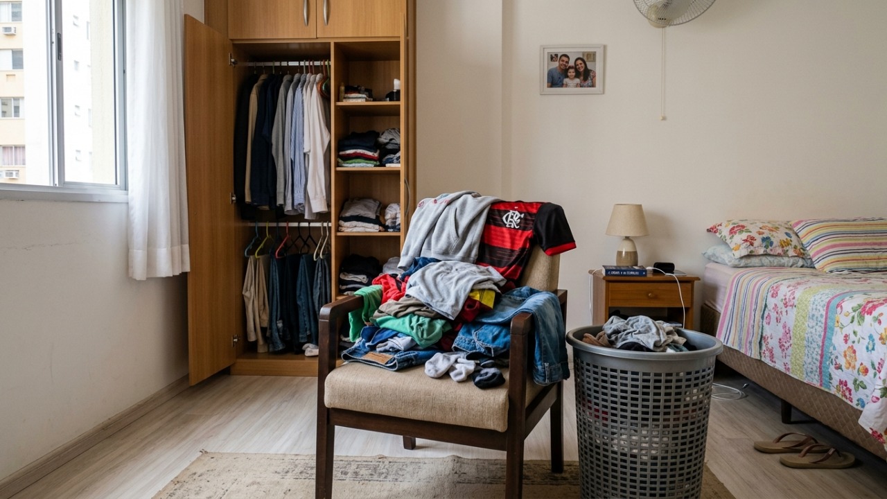 A psicologia aponta que acumular roupas na cadeira não é apenas bagunça, mas pode revelar dificuldade em encerrar pequenas decisões