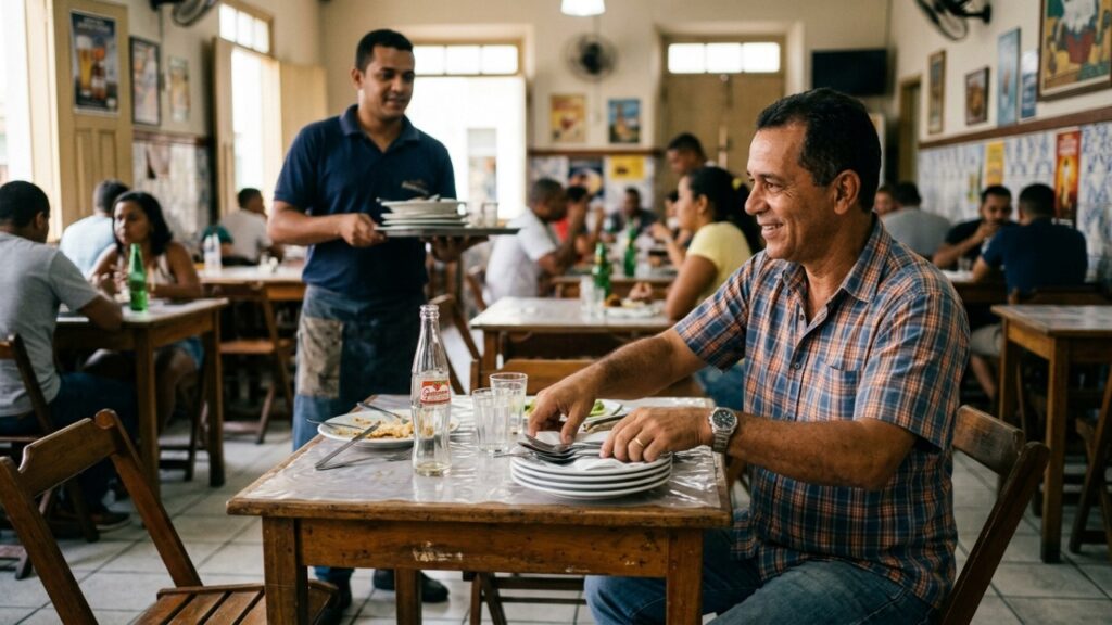 Segundo a psicologia, quem ajuda o garçom no restaurante pode demonstrar mais do que gentileza em um gesto que parece simples