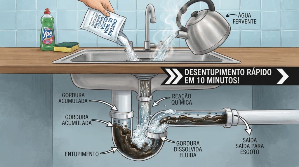 Um único produto despejado no ralo da cozinha desentope em 10 minutos! Mais eficaz que vinagre branco e bicarbonato de sódio e sem cheiro forte