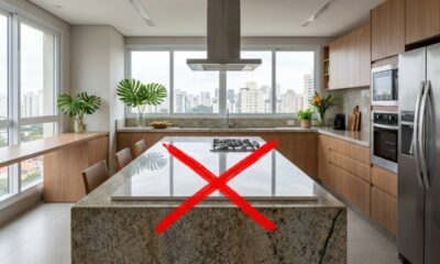 Nem granito nem porcelanato: esta tendência para 2026 deixa a bancada mais funcional e com aparência de projeto profissional