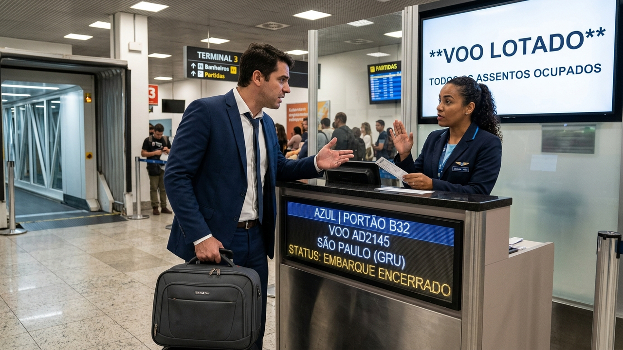 Passageiro é impedido de embarcar por voo lotado a caminho de reunião de trabalho e companhia aérea é condenada a pagar R$ 10 mil de multa